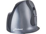 Vertikalmaus BakkerElkhuizen Evoluent D wireless, ergonomisch, USB, 5 Tasten inkl. Scrollrad, verchromt
