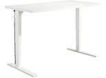 Schäfer Shop Genius Schreibtisch Elements, elektrisch höhenverstellbar, Rechteck, C-Fuß, B 1600 x T 800 x H 645-1300 mm, weiß + Technikeinbau