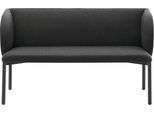 Sofa Leyform LIV, 2-Sitzer, rechteckig, B 1270 x T 620 x H 740 mm, mit Armlehnen & Gleitern, Stoffbezug, anthrazit