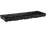 Auffangwanne für Kleingebinde CEMO 13/5, Volumen 36 l, für Regalfachmaß 1300 x 500 mm, ohne Gitterrost, mit Zulassung, stapelbar, Polyethylen, schwarz