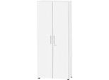 Schäfer Shop Select Schrank Start Off, 6 OH, abschließbar, B 800 x T 420 x H 2240 mm, Holz, weiß/weiß