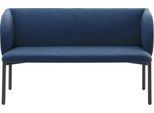 Sofa Leyform LIV, 2-Sitzer, rechteckig, B 1270 x T 620 x H 740 mm, mit Armlehnen & Gleitern, Stoffbezug, dunkelblau