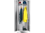 Edelstahl-Kleiderschrank, B 600 mm, mit Füße