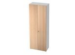 Garderobenschrank Topas Line, 6 Ordnerhöhen, abschließbar, B 800 x T 420 x H 2156 mm, weiß/Eiche-Dekor