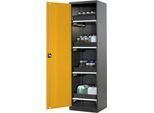 Chemikalienschrank Asecos CS-CLASSIC, Flügeltür, 4 Auszugswannen, 545x520x1950 mm, sicherheitsgelb