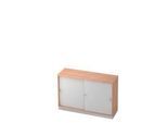 Schiebetürenschrank, 2 OH, B 1200 x T 400 mm, Nussbaum-Dekor/silber