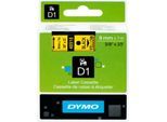 DYMO® Schriftbandkassette D1 40918, 9 mm, gelb/schwarz