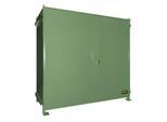 Regalcontainer BAUER CEN 29-2, Stahl, Doppelflügeltor, B 3175 x T 1480 x H 2980 mm, grün
