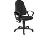 Topstar Bürostuhl Point 60, mit Armlehnen, Permanentkontaktmechanik, Muldensitz, schwarz