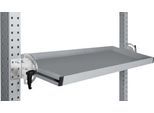 Manuflex Neigbare Ablagekonsole, für Reihe Universal oder Profi, Nutztiefe 345 mm, für Tischbreite 1250 mm, alusilber