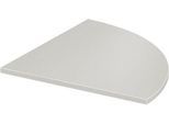 Systemwinkelplatte, 90° gerundet, B 800 x T 800 mm, lichtgrau