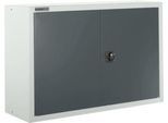 Schäfer Shop Select Aufsatzschrank MS 8412i, B 1200 x T 400 x H 800 mm, 1 Boden, Stahl, lichtgrau RAL 7035/anthrazitgrau RAL 7016