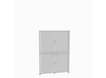 Rollladenschrank, 6 OH, 2teilig, mit Mitteltrennwand, B 1600 mm, weiß