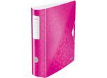 LEITZ® Ordner Active WOW, DIN A4, Rückenbreite 82 mm, 5 Stück, pink