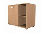 Schäfer Shop Select Sideboard, mit Drehtür, abschließbar, Spanplatte, B 800 x T 420 x H 663 mm, links anstellbar, Buche