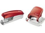 LEITZ® Bürolocher 5005 + Heftgerät 5500 SET, rot