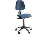 Bürostuhl Saloon, ohne Armlehnen, mit Kantenschutz, höhenverstellbar, blau