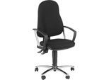 Topstar Bürostuhl POINT, Permanentmechanik, mit Armlehnen, Lendenwirbelstütze, Muldensitz, schwarz