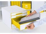 LEITZ® Schubladenbox WOW CUBE 5213, 4 Schübe, DIN A4, Polystyrol, gelb