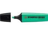 Textmarker STABILO® BOSS Original, Keilspitze, lichtbeständig, schnell trocknend, türkis, 10 Stück