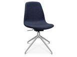 Konferenzsessel Topstar Sitness Life 1.1, dreh-/sitzhöhenverstellbar, ohne Armlehnen, B 460 x T 390 x H 450-480 mm, 4-Fußgestell, Alu matt & Stoff, d.blau
