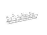 Bügelparker WSM, 2-seitig, für Reifen bis B 55 mm, B 2100 x T 3200 x H 415 mm, Stahl feuerverzinkt, 12 Einstellplätze, montiert