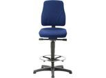 Drehstuhl All-In-One 9631, Aufstiegshilfe und Gleitern, Stoffpolster, Duotec blau