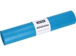 Deiss Abfallsäcke, 120 Liter, Recycling-LDPE, für Abfallbehälter, reißfest, strapazierfähig, B 700 x H 1100 mm, blau, 250 Stück