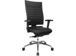 Schäfer Shop Select Bürostuhl SSI PROLINE S3, Synchronmechanik, mit Armlehnen, 3D-Netz-Rückenlehne, Bandscheibensitz, schwarz/schwarz