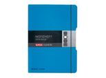 Herlitz Notizbuch my.book, Format DIN A4, Kunststoff, 2 x 40 Blätter kariert/liniert, blau