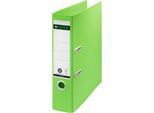 LEITZ® Ordner Recycle, A4, Rückenbreite 50 mm, 180°-Hebelmechanik, Rückenschild & Griffloch, zu 100 % recycelbar, grün