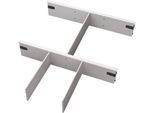 Trennstege-Set, für Rollcontainer & Standcontainer Breno, 4 x A4, 2 x A5 & 4 x A6, Kunststoff, lichtgrau