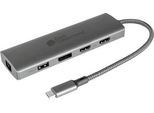 USB-C Hub Good Connections, 10er-Port mit 2 x HDMI, 1 x DisplayPort, 1 x USB-C, 2 x USB 3.0 A, 1 x USB 2.0 A, 1 x RJ45, 1 x Kartenleser, anthrazit