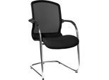 Freischwinger Topstar OPEN CHAIR 100, ergonomische Rückenlehne, schwarz, 2 in 1 Karton