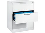 Hängeregistraturschrank ASISTO C 3000, 3 Schubladen, 2-bahnig, B 800 mm, weiß/weiß