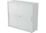 Schiebetürenschrank, 3 OH, B 1200 x T 400 x H 1100 mm, lichtgrau