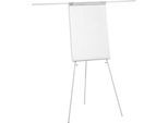 Schäfer Shop Pure Flipchart F2100SSI, Hochformat, höhenverstellbar, magnethaftend, 2 Seitenarme, Ablageschale, Dreibeinstativ, B 880 x T 880 x H 1200-1880 mm