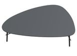 Beistelltisch meet by Paperflow Lazy, Trapezform, furniertes MDF, Stahlgestell, B 930 x T 500 x H 400 mm, schwarz/schwarz