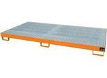 Regalwanne Typ RW/GR 2700-1, mit Gitterrost, orange RAL2000