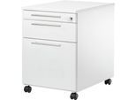 Schäfer Shop Select Rollcontainer Start Off 126, Utensilien-, Hängeregisterauszug, Schublade, abschließbar, B 432 x T 580 x H 595 mm, weiß/weiß