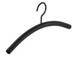 Kleiderbügel Rudolf Weber KG Dateless, Stahlrohr, ø 22 mm, drehbarer Haken, schwarz, 4 Stück