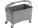 Einfachfahreimer Poly II, Volumen 28 Liter, fahrbar, mit überkreuzenden Griffen