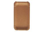 Pappteller Papstar Pure, Einweg, eckig, 110 x 175 mm, lebensmittelecht, FSC®-zertifiziert & kompostierbar, braun, 4 x 250 Stück