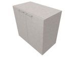 Flügeltürenschrank SOLUS PLAY, 2 OH, Griff oben, B 800 x T 440 x H 748 mm, Ceramic grey