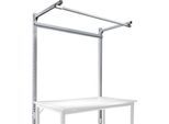 Aufbauportal m. Ausleger, Grundtisch SPEZIAL Arbeitstisch/Werkbank UNIVERSAL/PROFI, 1500 mm, alusilber