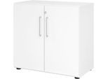 Schränke Breno, 2 OH, abschließbar, 28 kg je Boden, B 800 x T 420 x H 748 mm, weiß/weiß
