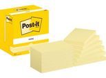 Haftnotizen Post-it 655 CY, 12 Blöcke, 100 Blatt je Block, 76 x 127 mm, PEFC-zertifiziert, gelb