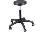 Drehhocker ASSISTENT, mit Rollen, Sitz PU-Schaum