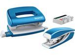 Heftgerät + Locher WOW 5561 SET, blau