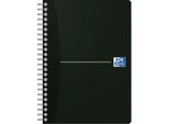 Spiralbuch OXFORD Office Essentials DIN A5, Doppelbindung, 90 Blatt liniert, ohne Mikroperforation, weiß, SCRIBZEE®-kompatibel, EU ECO Label, Deckel schwarz, 5 Stück